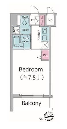 レジディア銀座東の物件間取画像